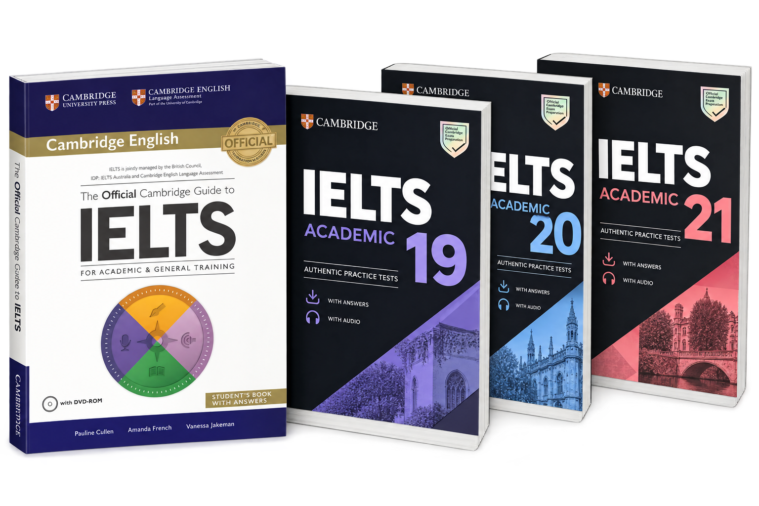 The Official Cambridge Guide to IELTS 與 Cambridge IELTS Academic 19–21